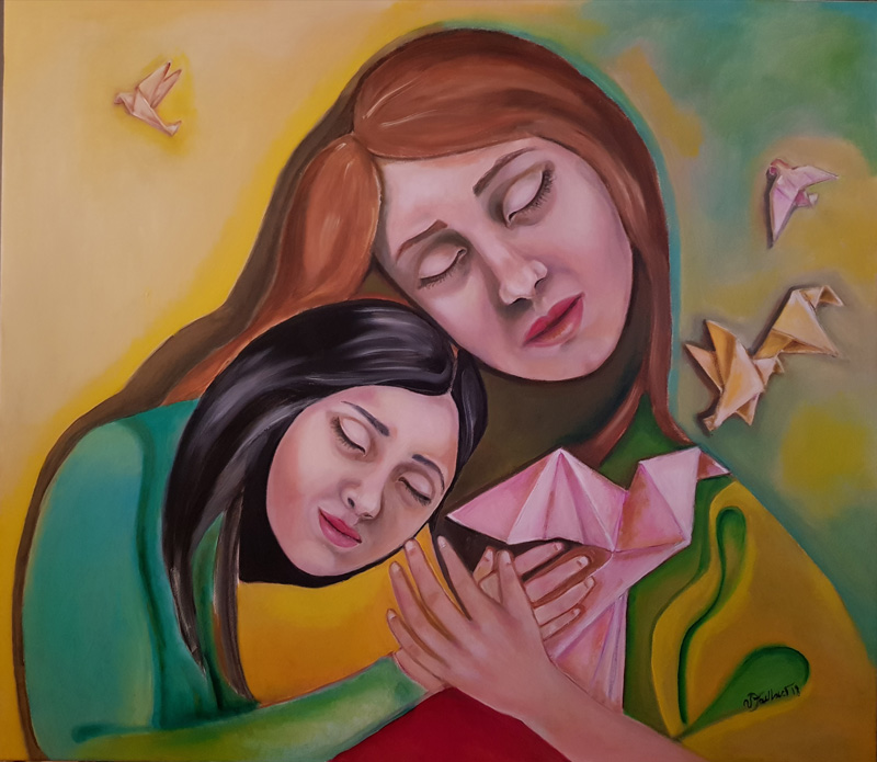 Senza titolo - olio su tela 60x70 - 2016. Esposto alla Mostra Arcaico e Presente a Roma - Galleria GARD.