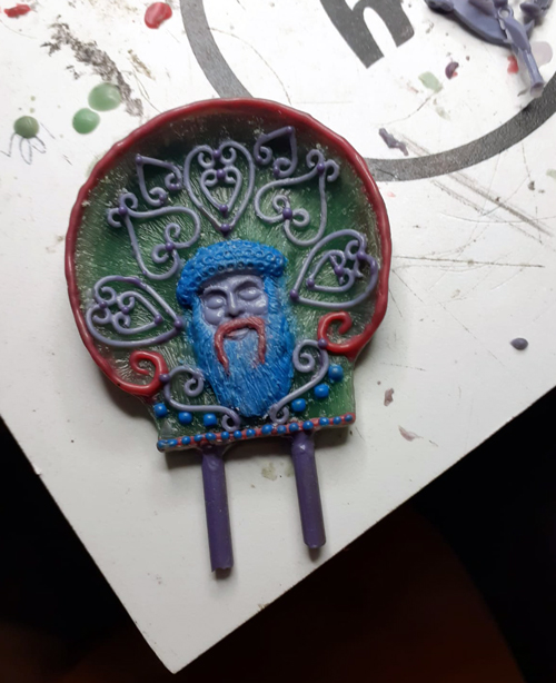 SILENO - micro scultura preparazione a cera persa 6cm x 5cm. Esposto alla Mostra Arcaico e Presente al Castello di Santa Severa - SANTA MARINELLA