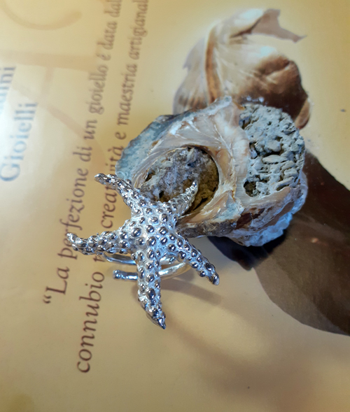 STELLA MARINA - anello in argento 6cm x 3cm. Esposto alla Mostra Arcaico e Presente al Castello di Santa Severa - SANTA MARINELLA